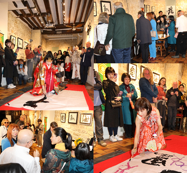 書家 青柳雛パリ個展